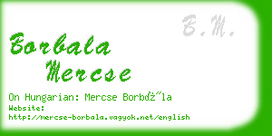 borbala mercse business card